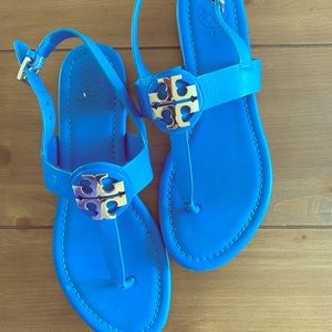 Tory Burch T strap sling back sandals